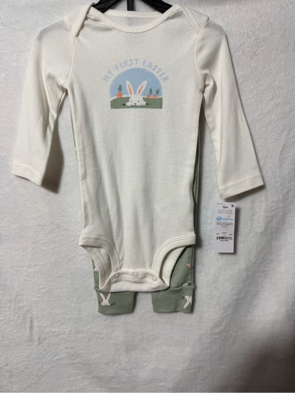 Cream "My First Easter" Bunny One-Piece Set - Kids